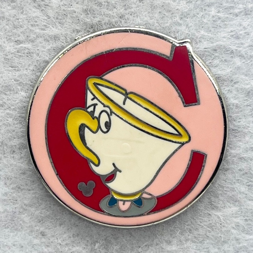 🔮 5/$25 Disney Alphabet Beauty And The Beast C for Chip Pin